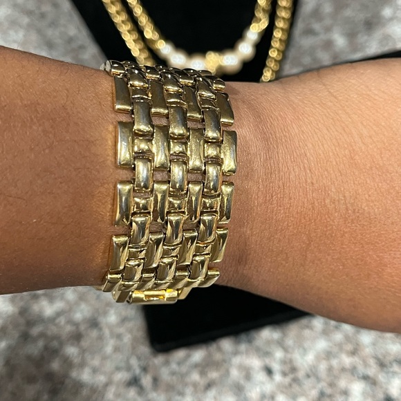 VINTAGE GOLD TONE NAPIER BRACELET - Picture 5 of 6